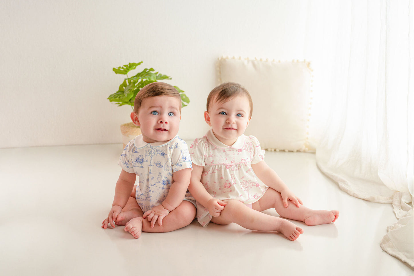 blue bunnies tee and bloomer set (2-pieces)
