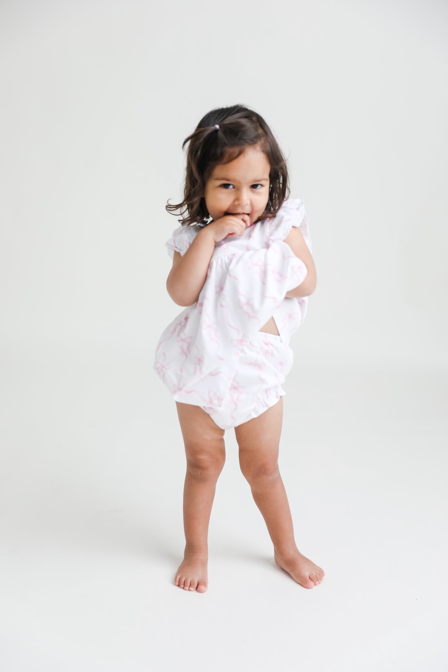 coquette bows dress with ruffles (2-pieces)