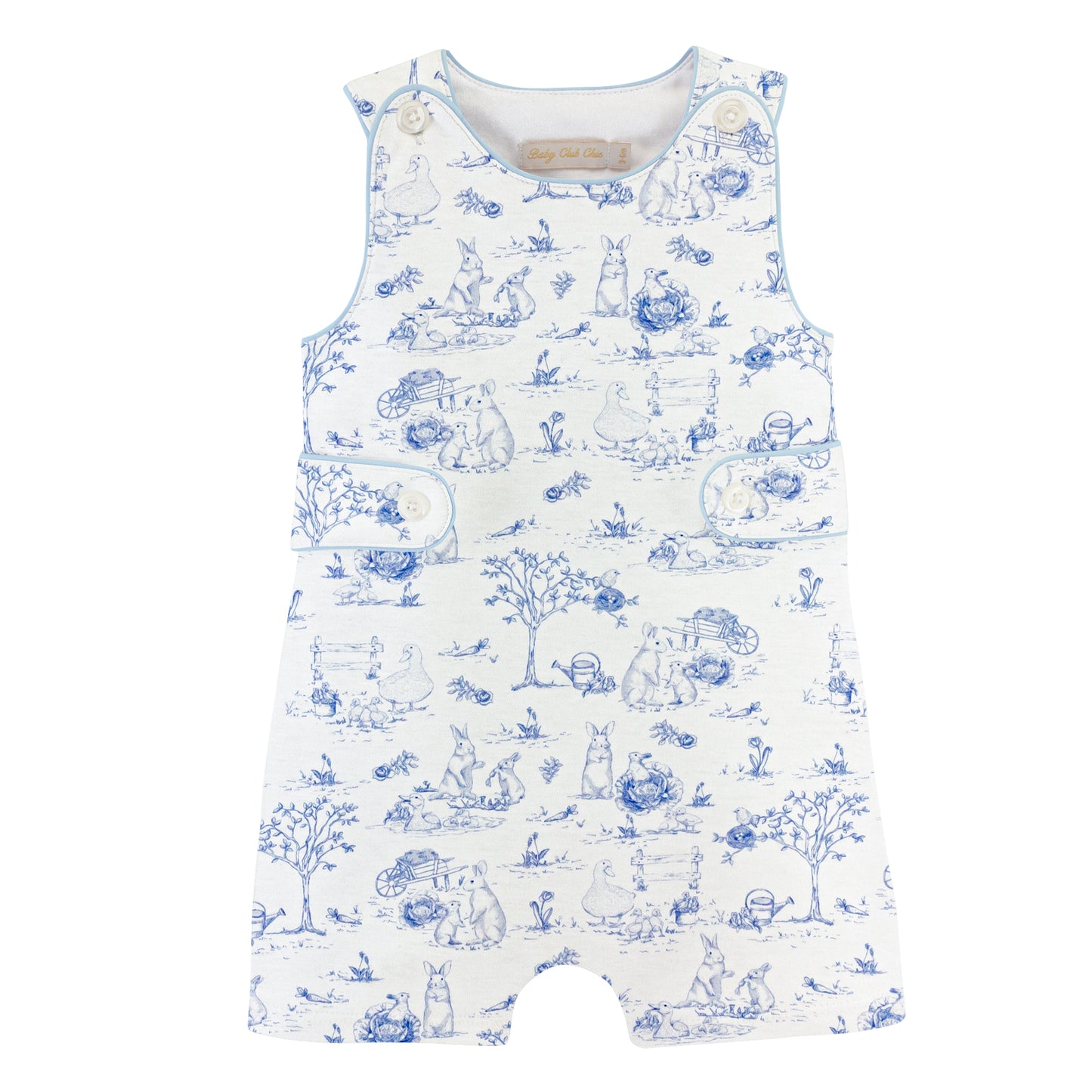 blue bunnies short romper