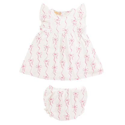 Coquette Bows Dress with Ruffles (2-pieces)