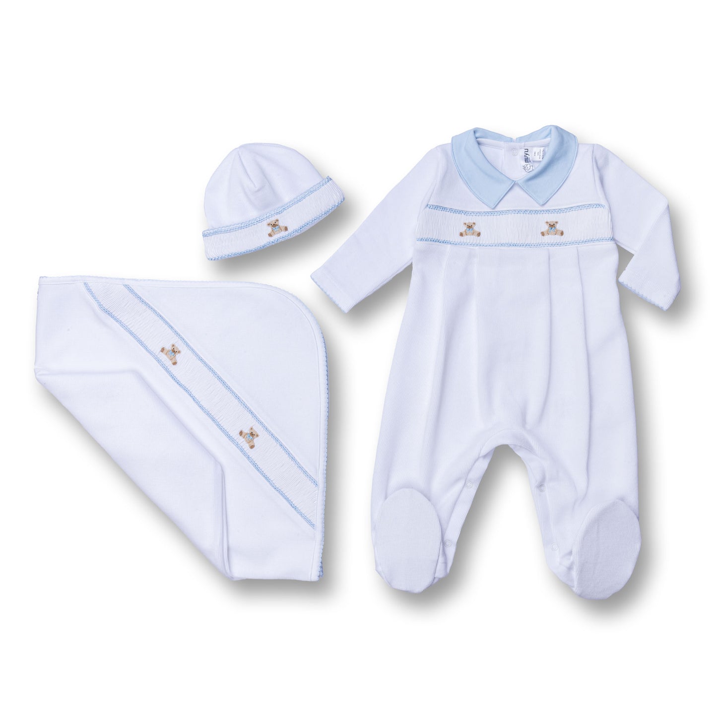 handmade smocked bear bundle (3 pcs)