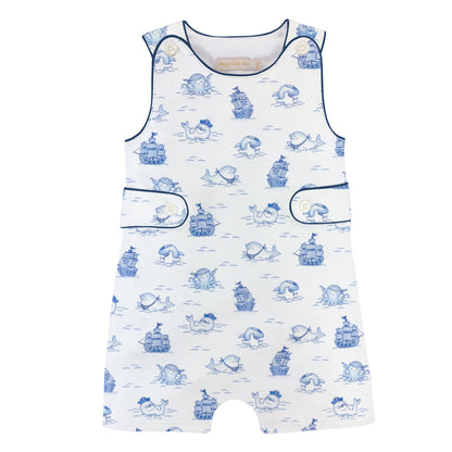 Pirates Navy Short Romper