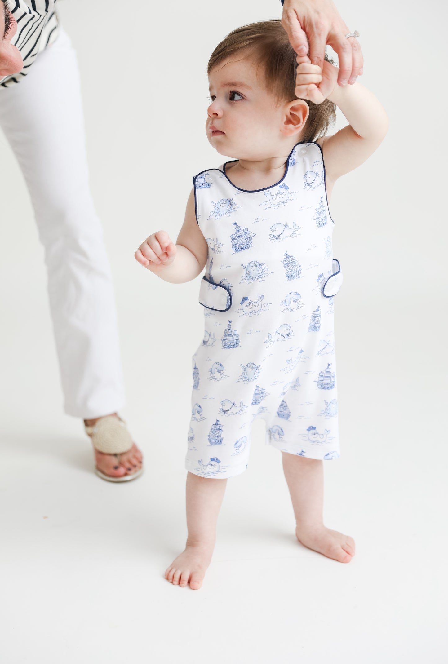 pirates navy short romper